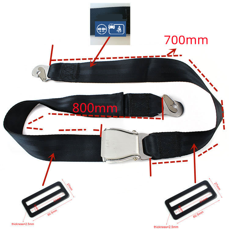 Ceinture de fixation du bassin (avec étiquette d'avertissement)