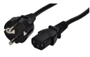 Charger Cable, AC-Netzkabel, EU Typ F (C13-Schuko), 1.8m, black