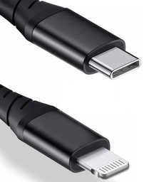 USB-C to Lightning (iPhone No-MFI) Charger Cable 0.25m black